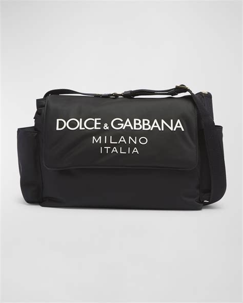 dolce gabbana diaper bag|Dolce&Gabbana Kid's Nylon Logo Diaper Bag .